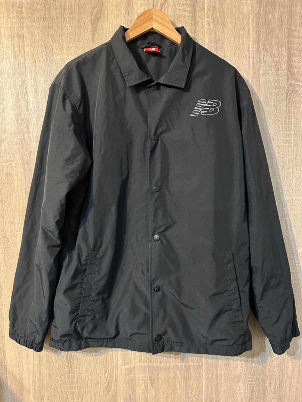New Balance Black Classic Coach Jacket Size XL